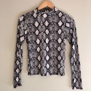 Snake Print Crop Top